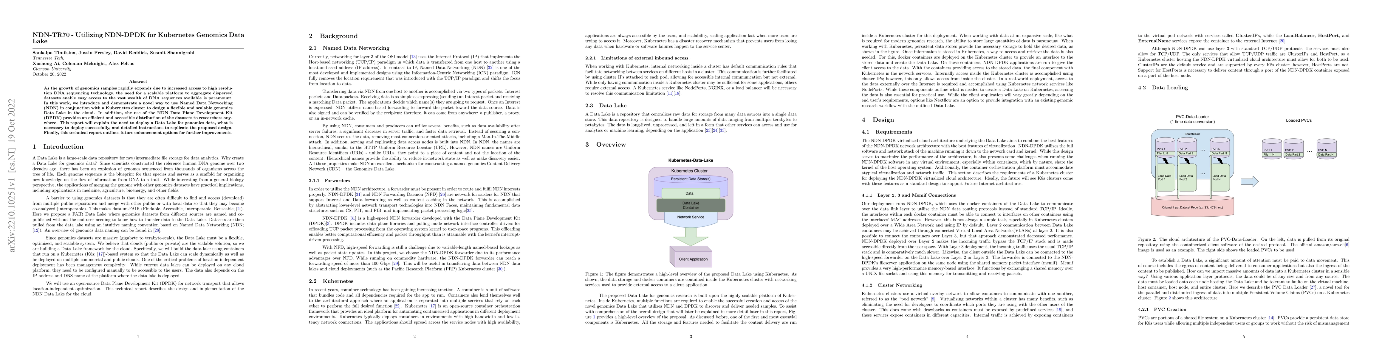 Thumbnail for NDN-TR70 -- Utilizing NDN-DPDK for Kubernetes Genomics Data Lake
