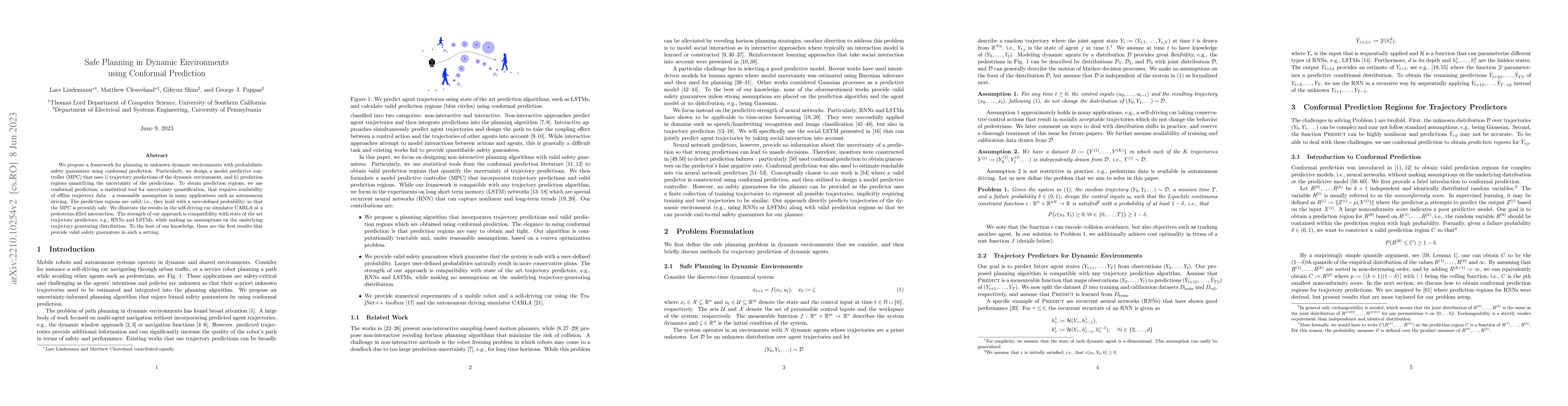 Thumbnail for Safe Planning in Dynamic Environments using Conformal Prediction