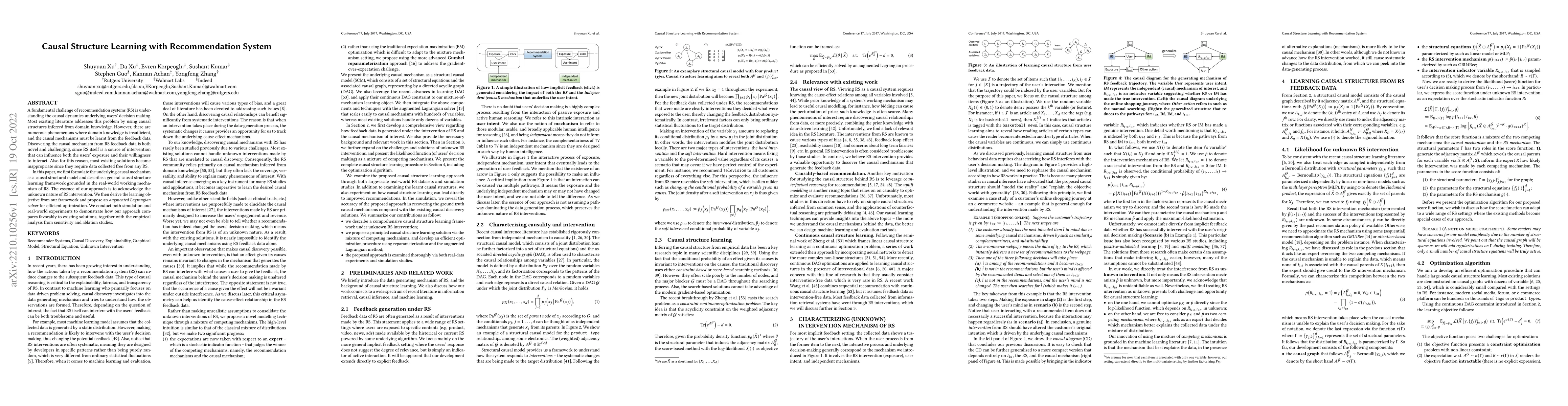 Thumbnail for Causal Structure Learning with Recommendation System