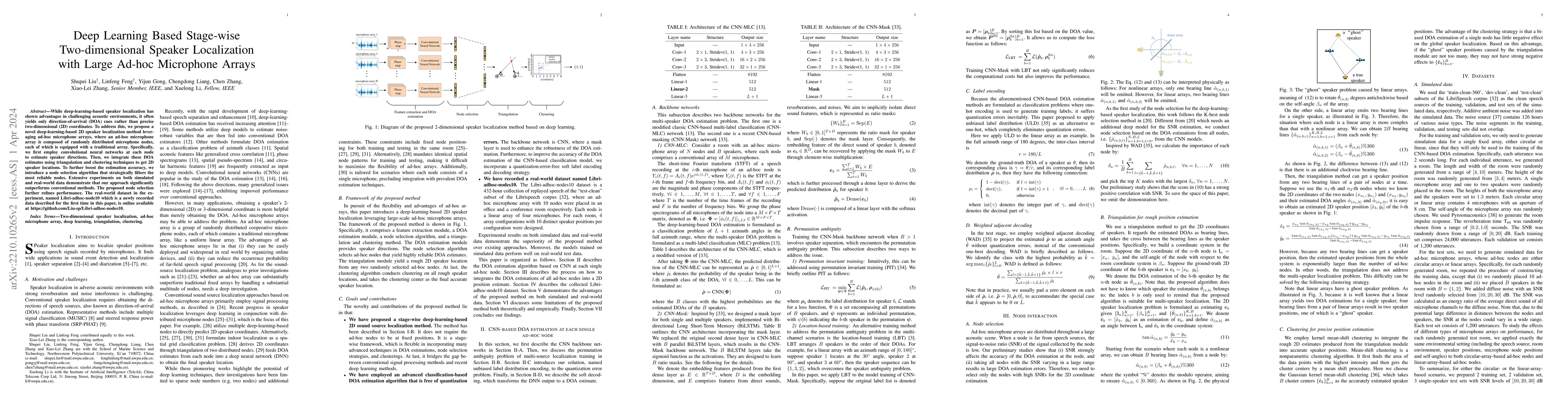 Thumbnail for Deep Learning Based Stage-wise Two-dimensional Speaker Localization with
  Large Ad-hoc Microphone Arrays
