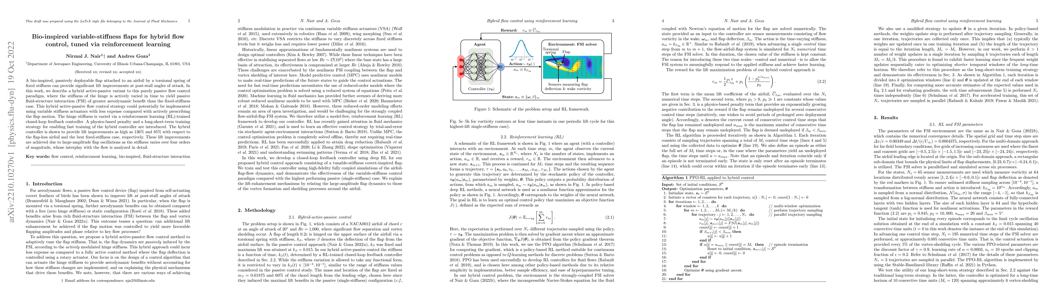 Thumbnail for Bio-inspired variable-stiffness flaps for hybrid flow control, tuned via
  reinforcement learning