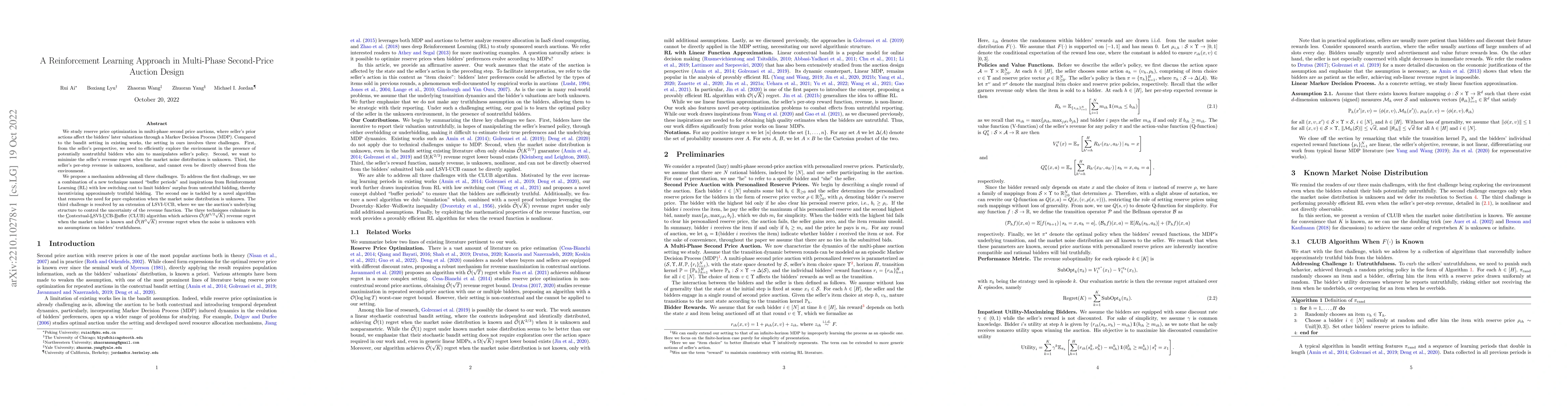 Thumbnail for A Reinforcement Learning Approach in Multi-Phase Second-Price Auction
  Design