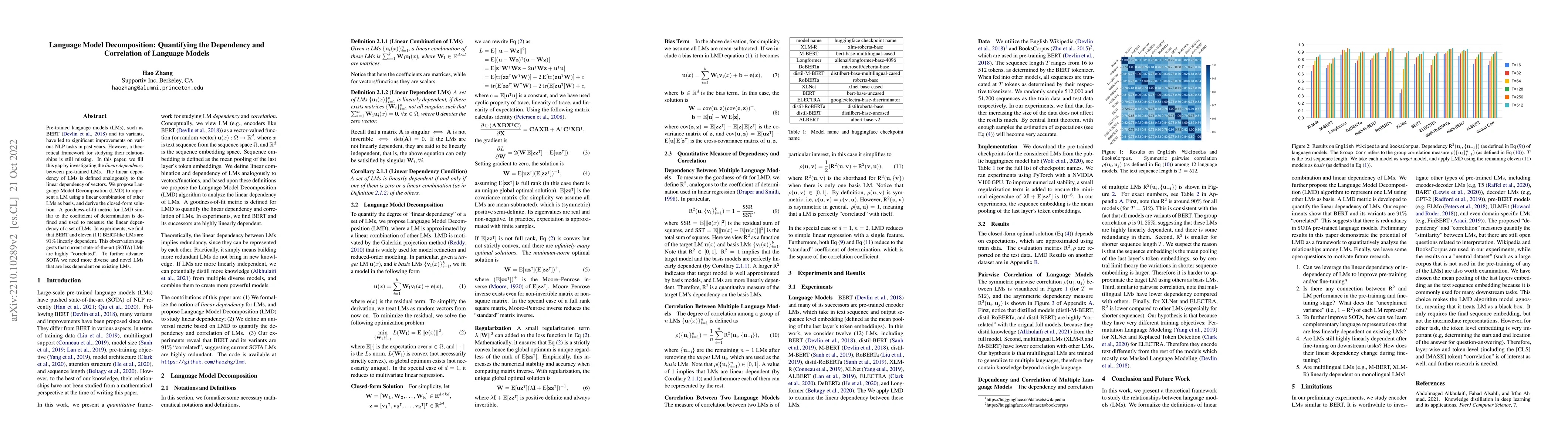 Thumbnail for Language Model Decomposition: Quantifying the Dependency and Correlation
  of Language Models