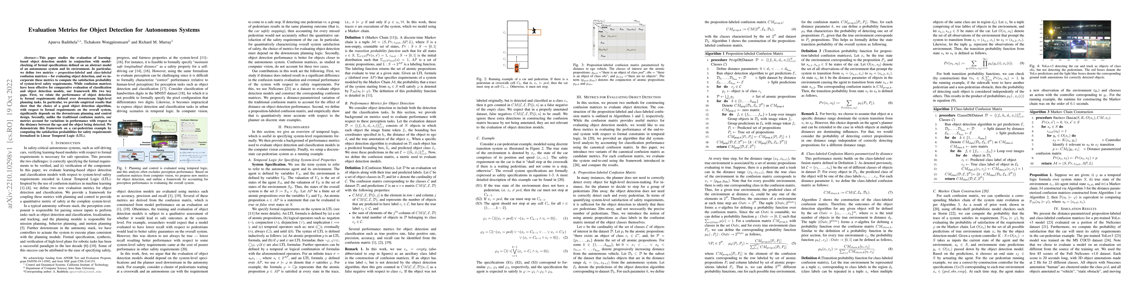 Thumbnail for Evaluation Metrics for Object Detection for Autonomous Systems