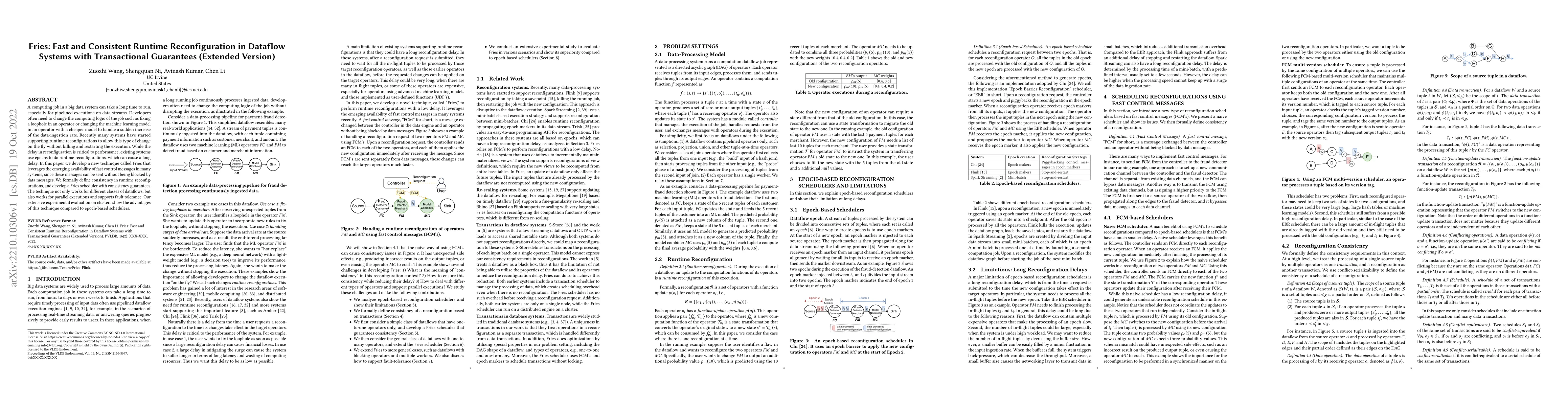 Thumbnail for Fries: Fast and Consistent Runtime Reconfiguration in Dataflow Systems
  with Transactional Guarantees (Extended Version)