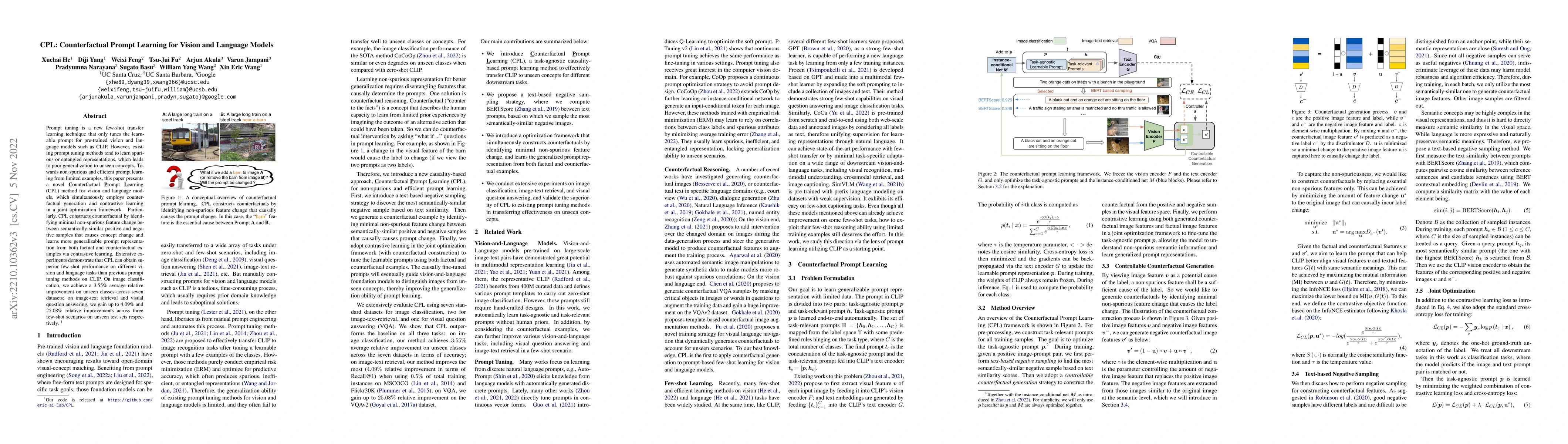 Thumbnail for CPL: Counterfactual Prompt Learning for Vision and Language Models