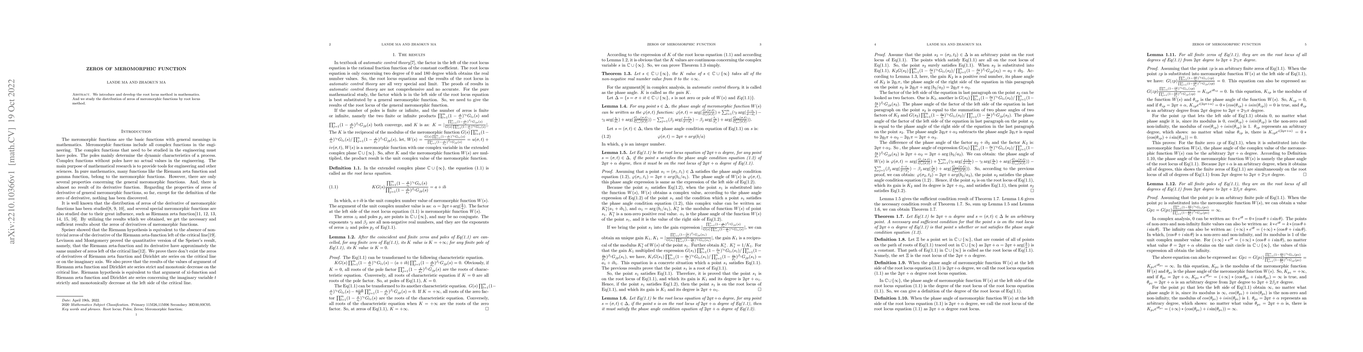 Thumbnail for Zeros of Meromorphic function