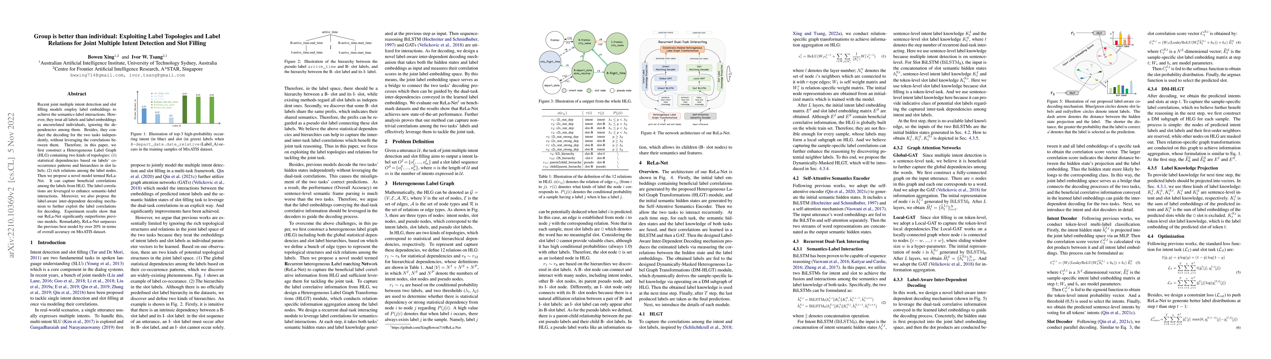 Thumbnail for Group is better than individual: Exploiting Label Topologies and Label
  Relations for Joint Multiple Intent Detection and Slot Filling