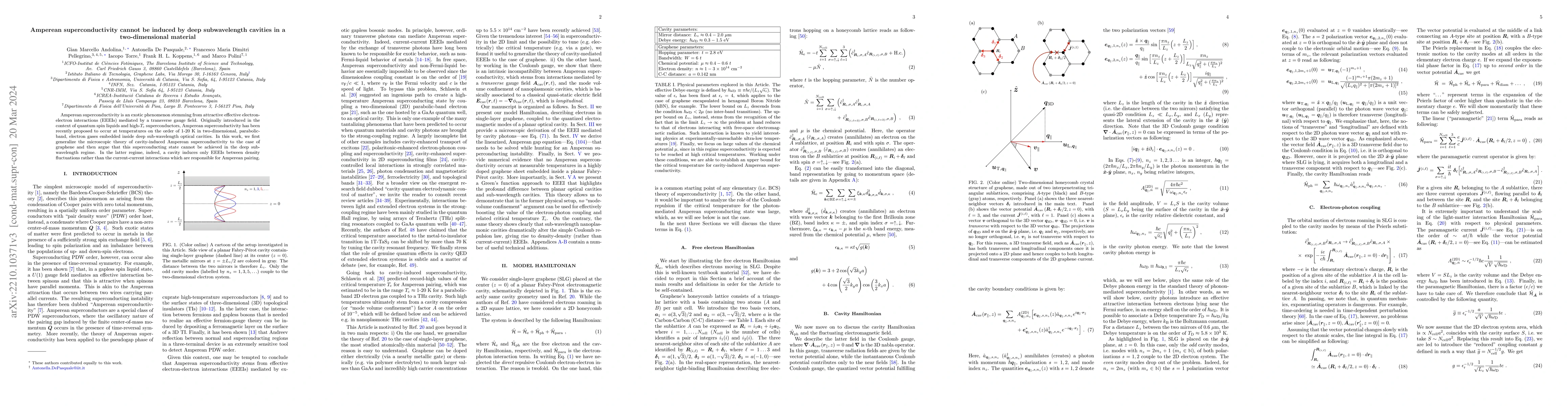 Thumbnail for Amperean superconductivity cannot be induced by deep subwavelength
  cavities in a two-dimensional material