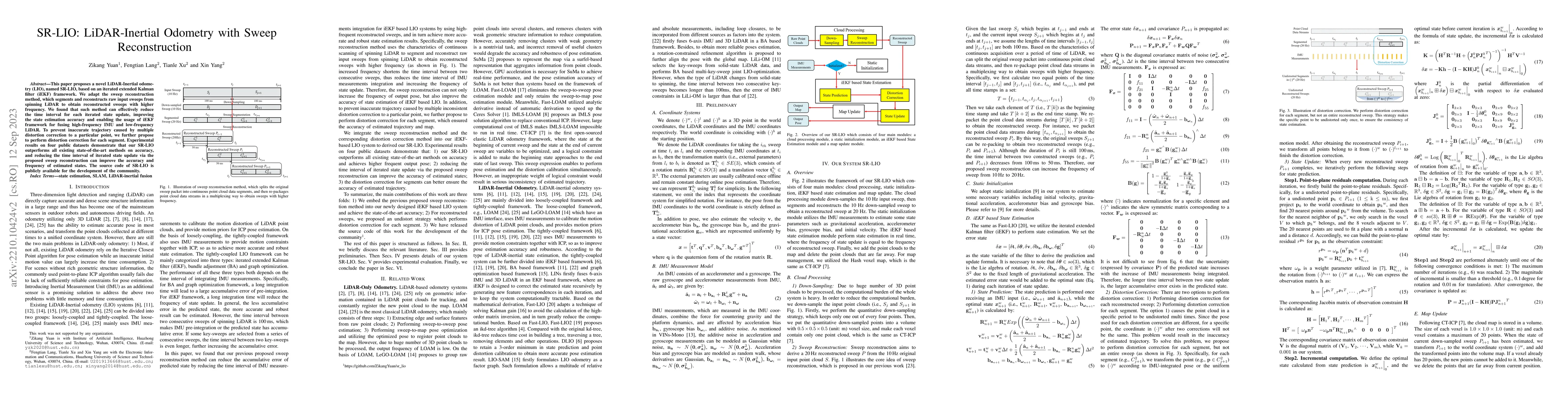 Thumbnail for SR-LIO: LiDAR-Inertial Odometry with Sweep Reconstruction
