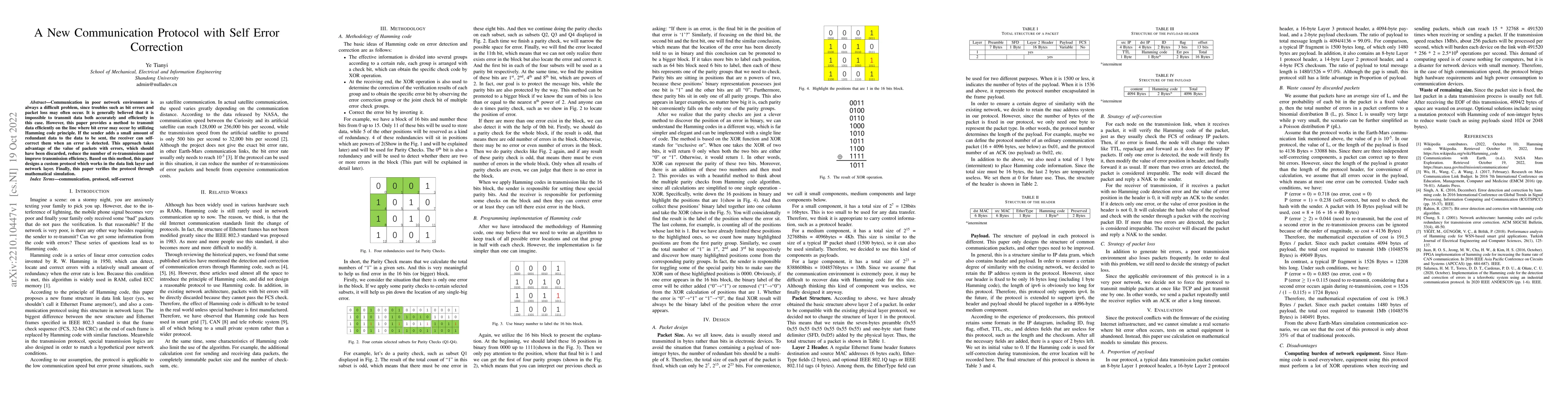 Thumbnail for A New Communication Protocol with Self Error Correction