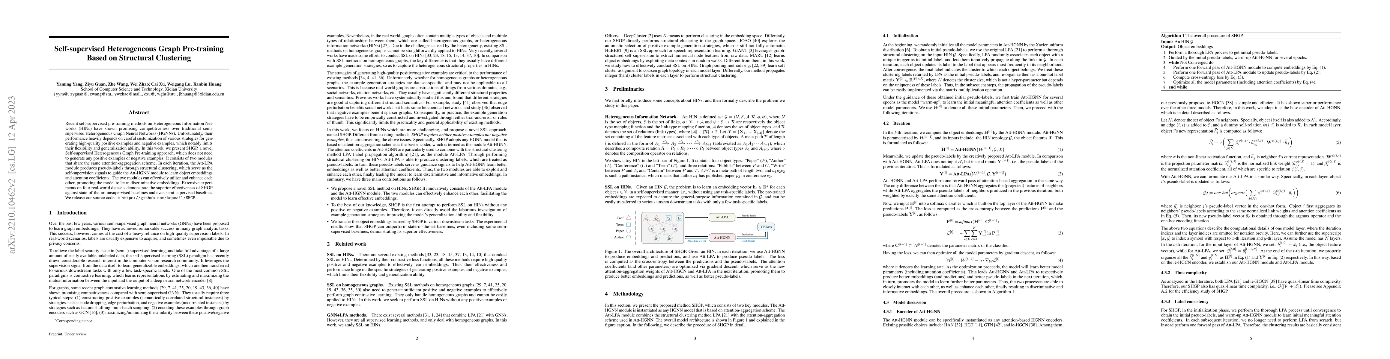 Thumbnail for Self-supervised Heterogeneous Graph Pre-training Based on Structural
  Clustering
