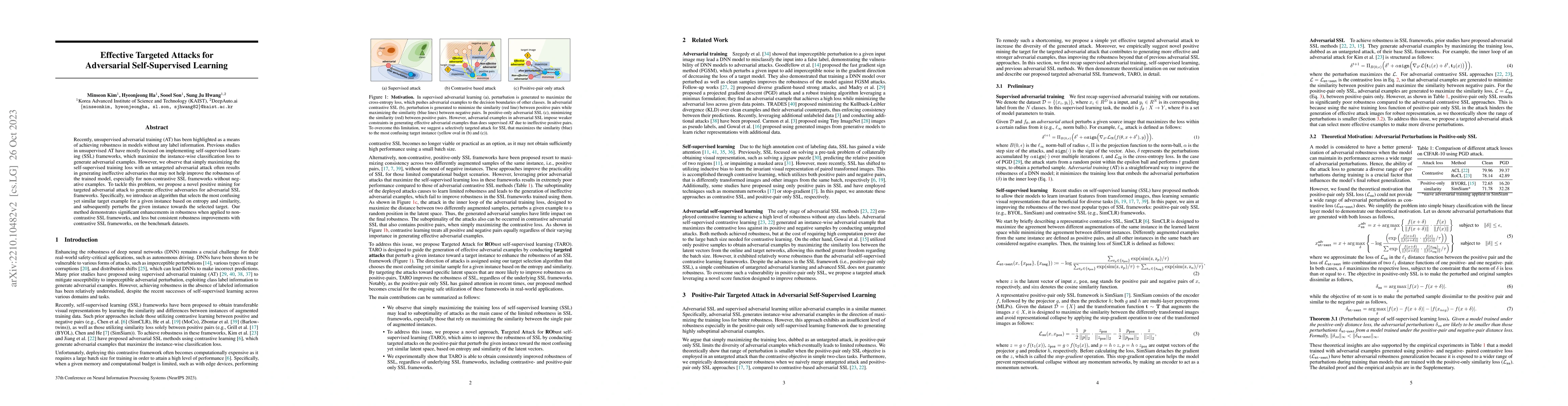 Thumbnail for Effective Targeted Attacks for Adversarial Self-Supervised Learning