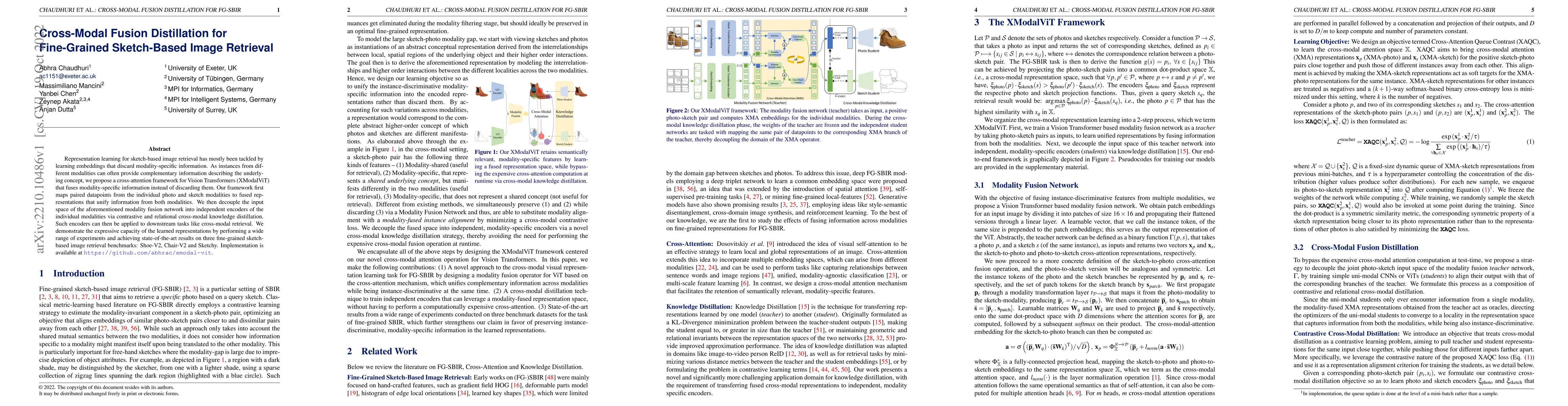 Thumbnail for Cross-Modal Fusion Distillation for Fine-Grained Sketch-Based Image
  Retrieval