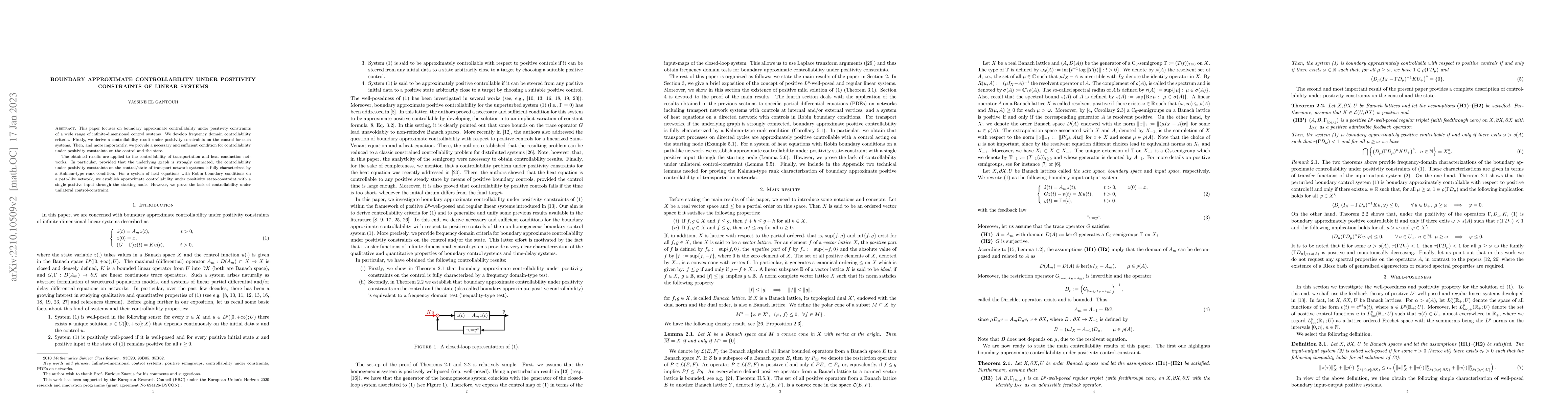 Thumbnail for Boundary approximate controllability under positivity constraints of
  linear systems