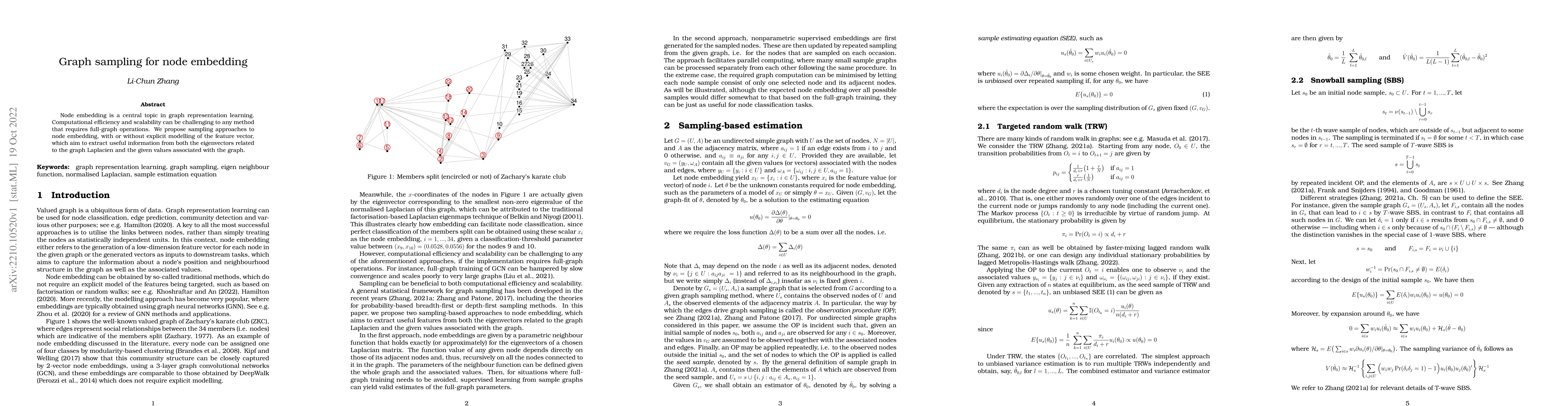 Thumbnail for Graph sampling for node embedding