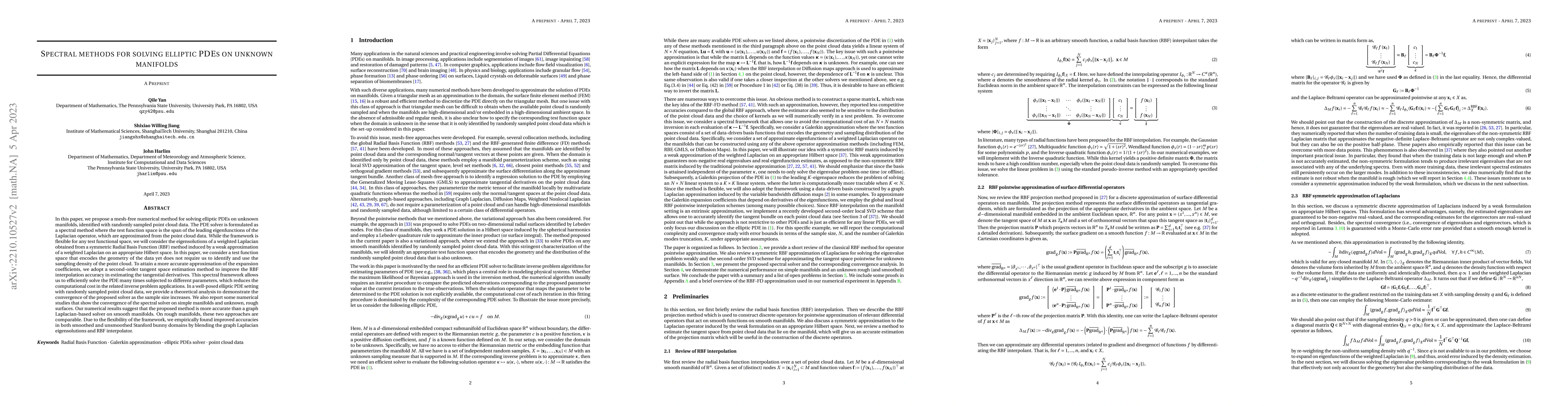 Thumbnail for Spectral methods for solving elliptic PDEs on unknown manifolds