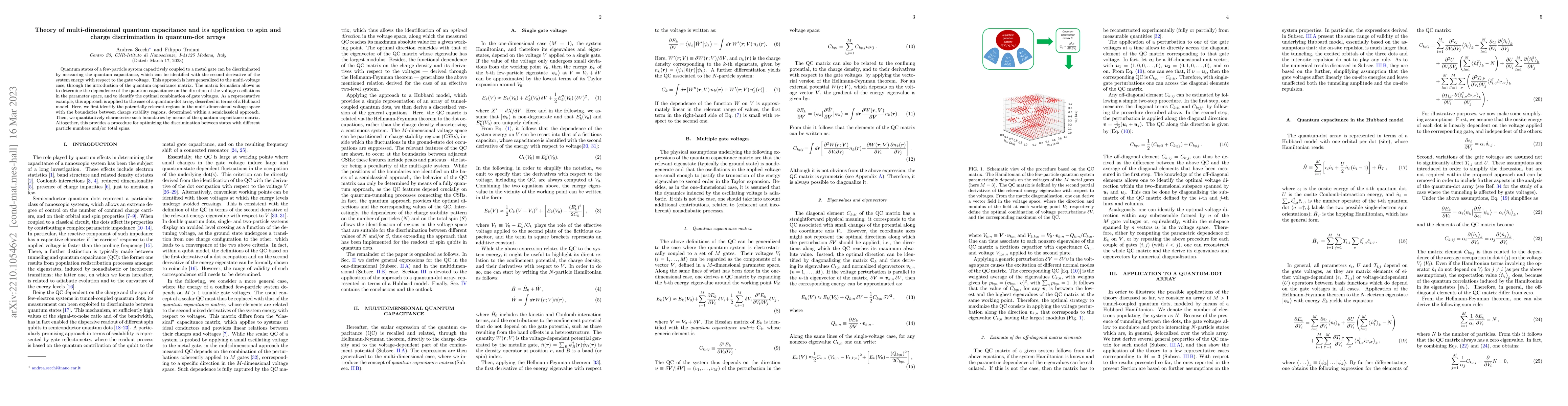 Thumbnail for Theory of multi-dimensional quantum capacitance and its application to
  spin and charge discrimination in quantum-dot arrays