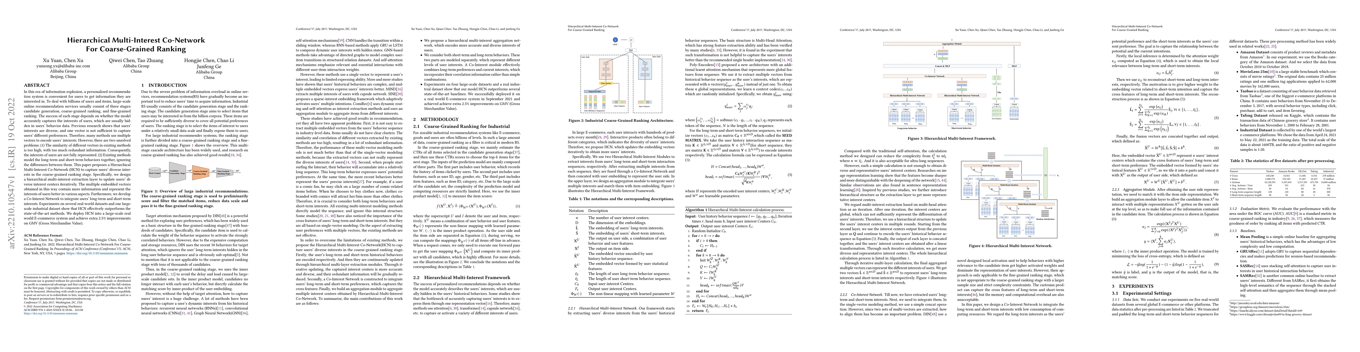 Thumbnail for Hierarchical Multi-Interest Co-Network For Coarse-Grained Ranking