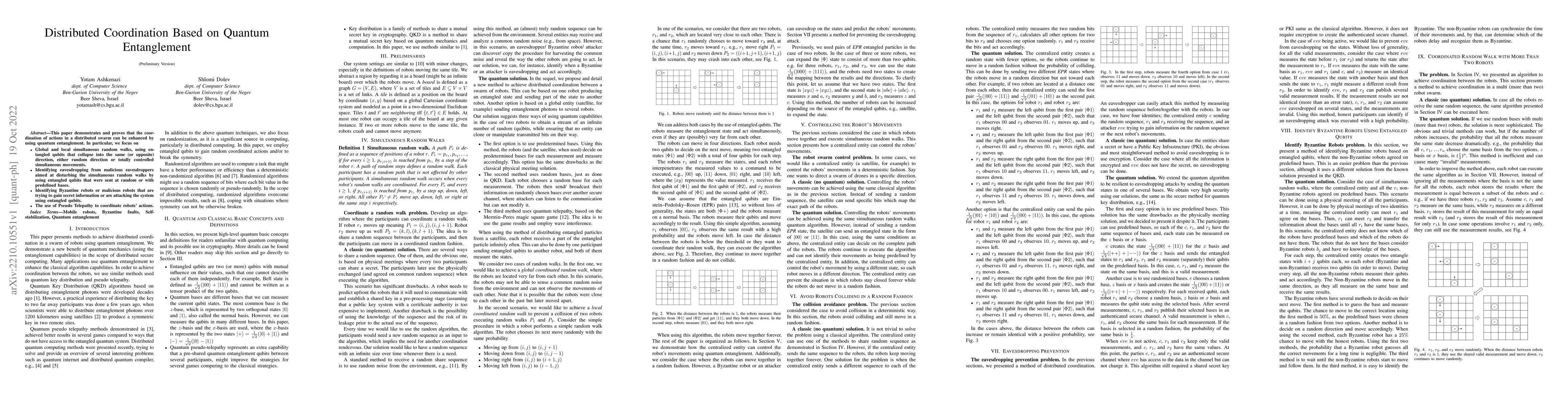 Thumbnail for Distributed Coordination Based on Quantum Entanglement