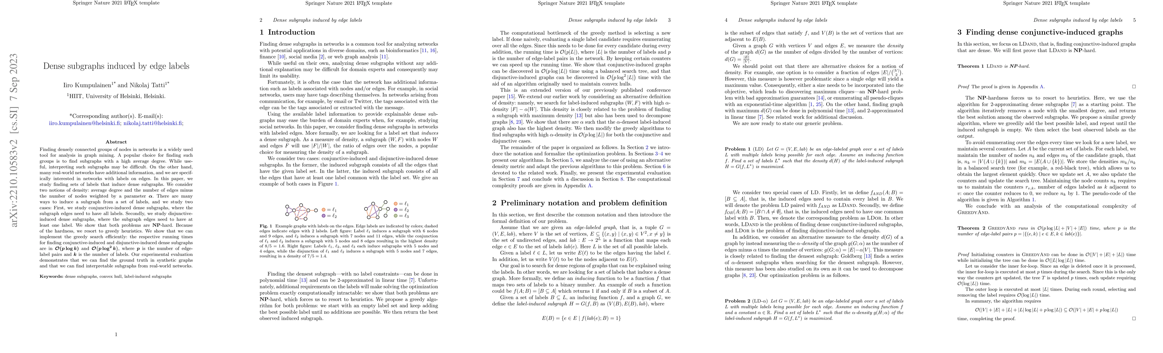 Thumbnail for Dense subgraphs induced by edge labels