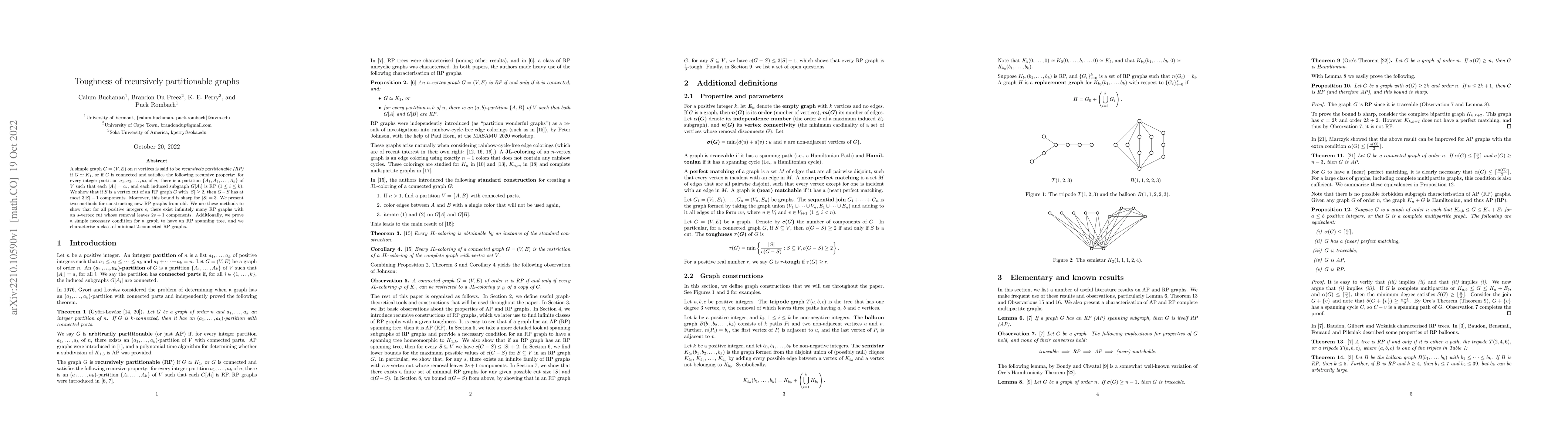Thumbnail for Toughness of recursively partitionable graphs