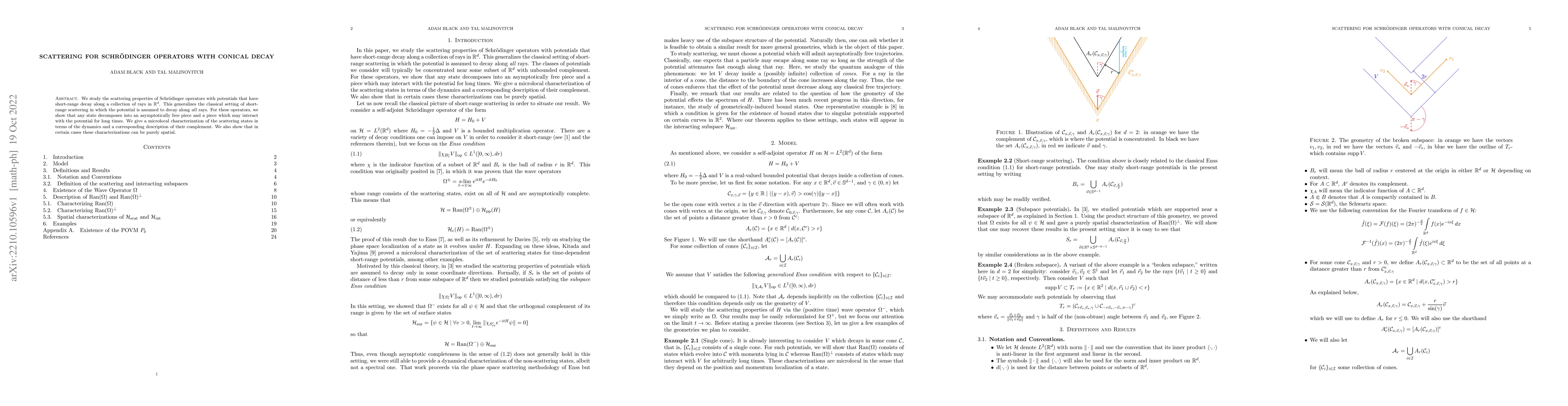 Thumbnail for Scattering for Schr\"{o}dinger operators with conical decay