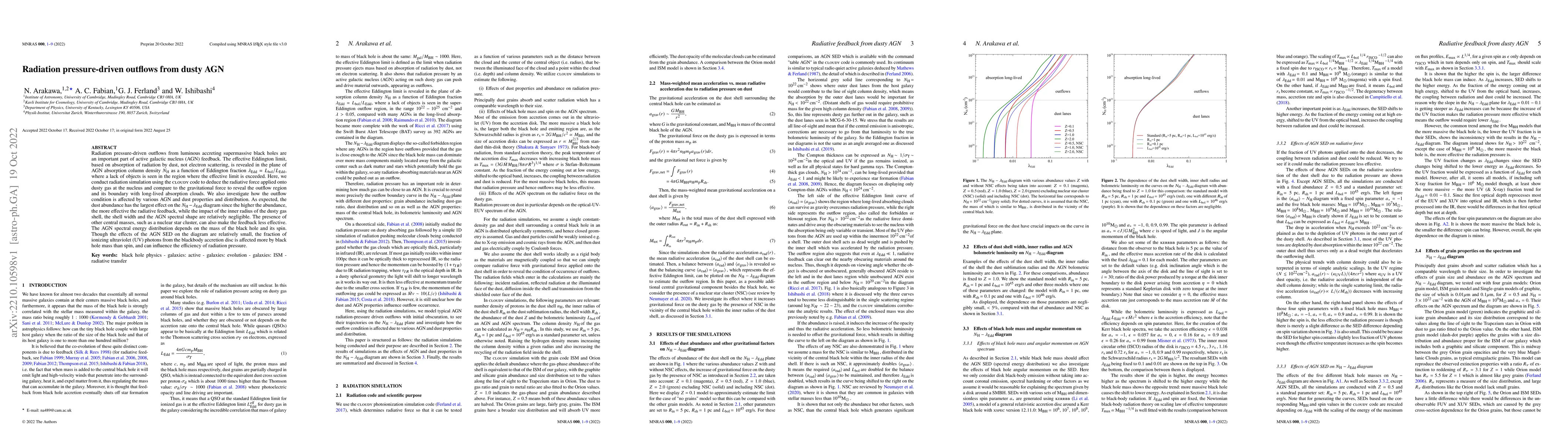 Thumbnail for Radiation pressure-driven outflows from dusty AGN