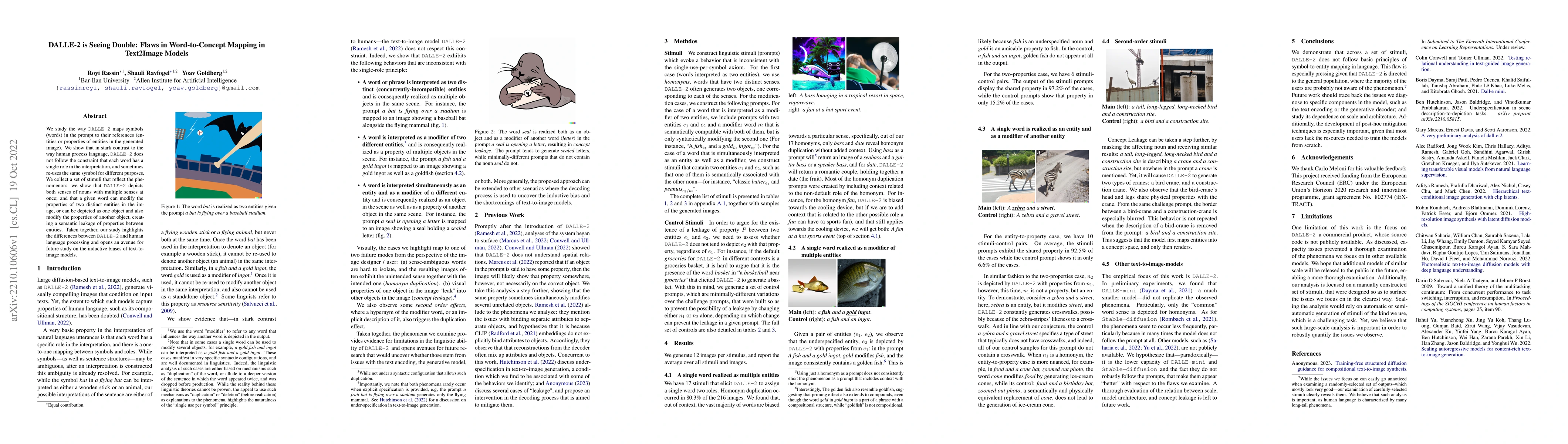 Thumbnail for DALLE-2 is Seeing Double: Flaws in Word-to-Concept Mapping in Text2Image
  Models