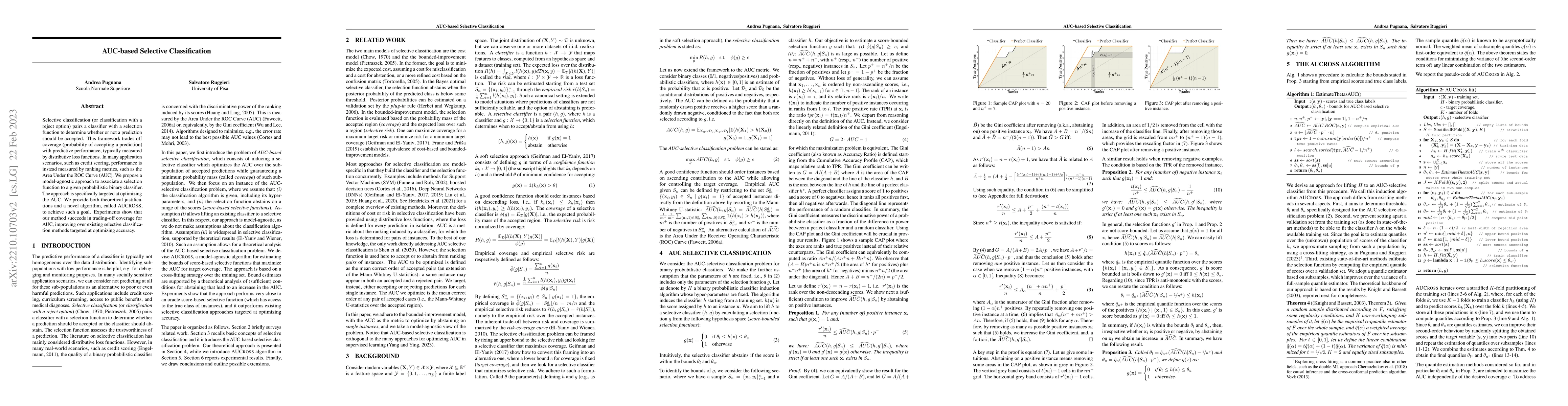 Thumbnail for AUC-based Selective Classification