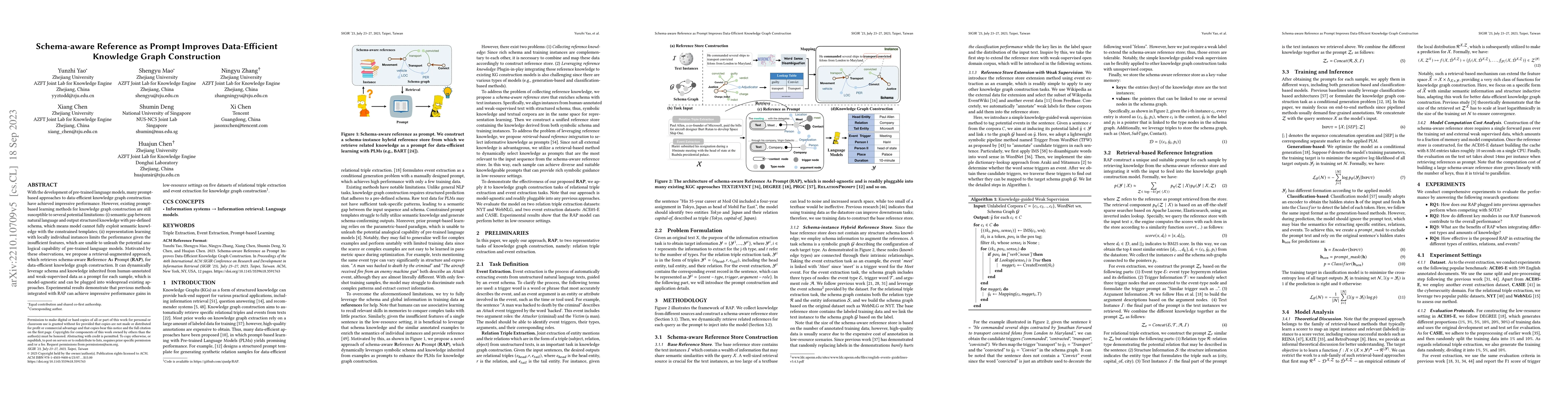 Thumbnail for Schema-aware Reference as Prompt Improves Data-Efficient Knowledge Graph
  Construction