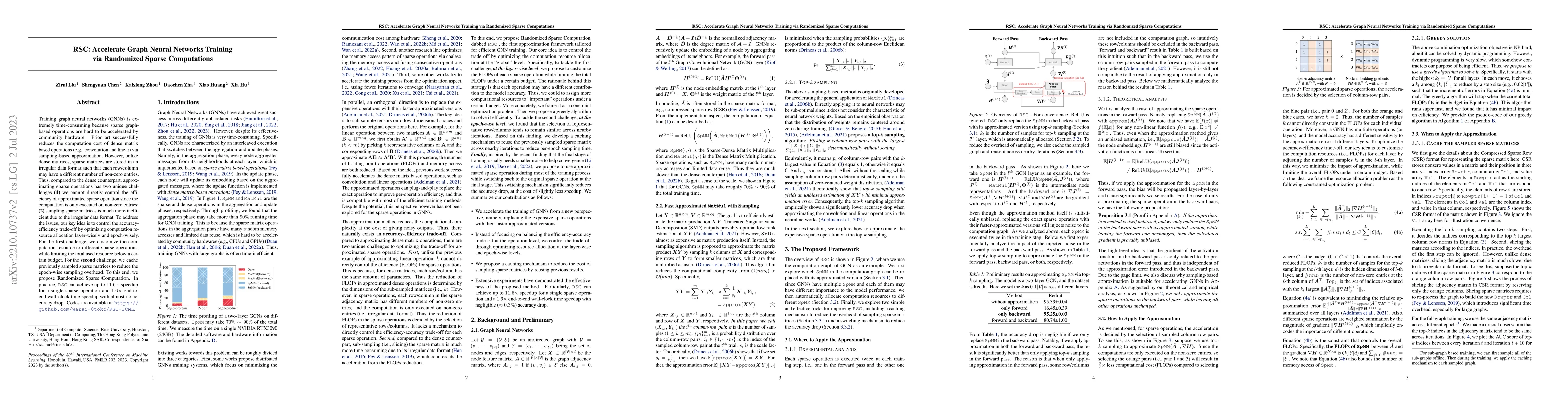 Thumbnail for RSC: Accelerating Graph Neural Networks Training via Randomized Sparse
  Computations