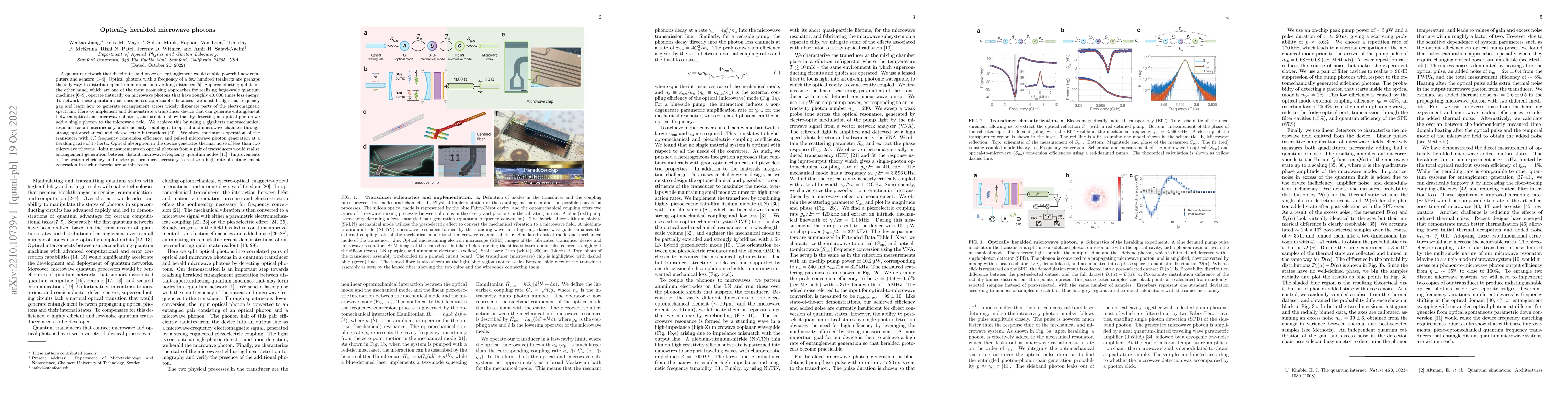 Thumbnail for Optically heralded microwave photons