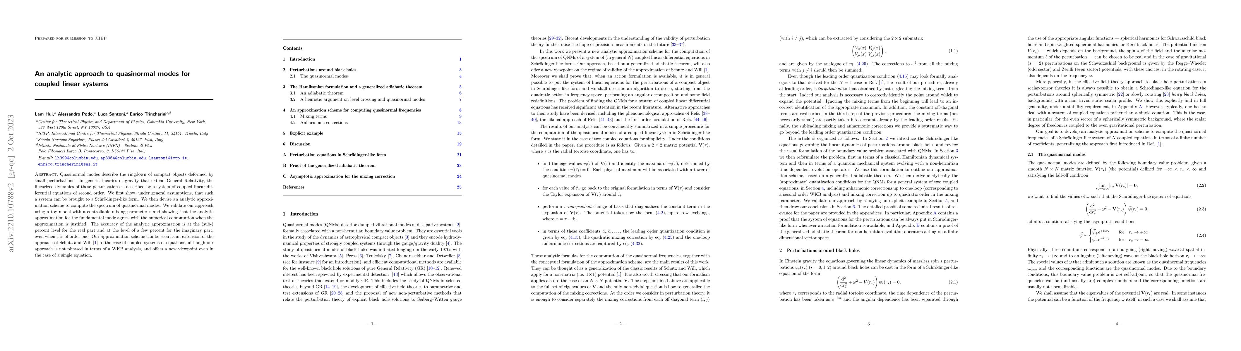 Thumbnail for An analytic approach to quasinormal modes for coupled linear systems