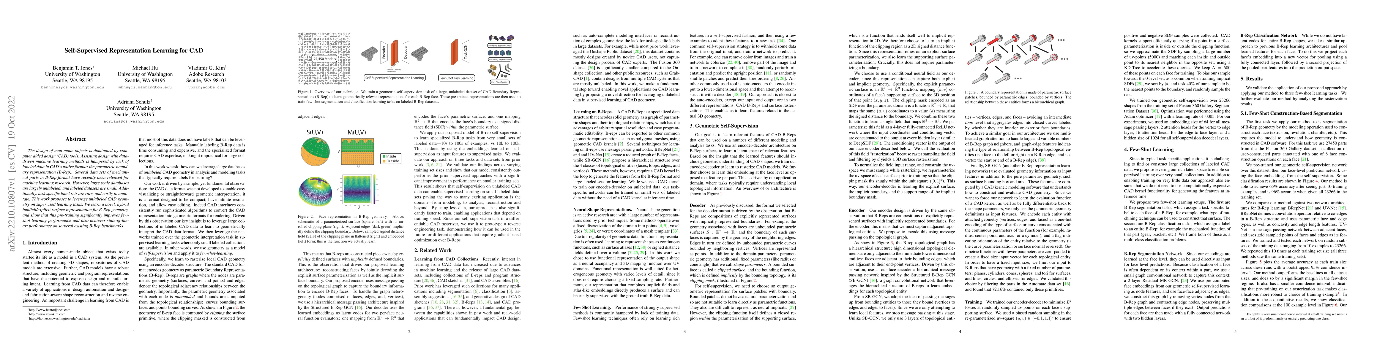 Thumbnail for Self-Supervised Representation Learning for CAD