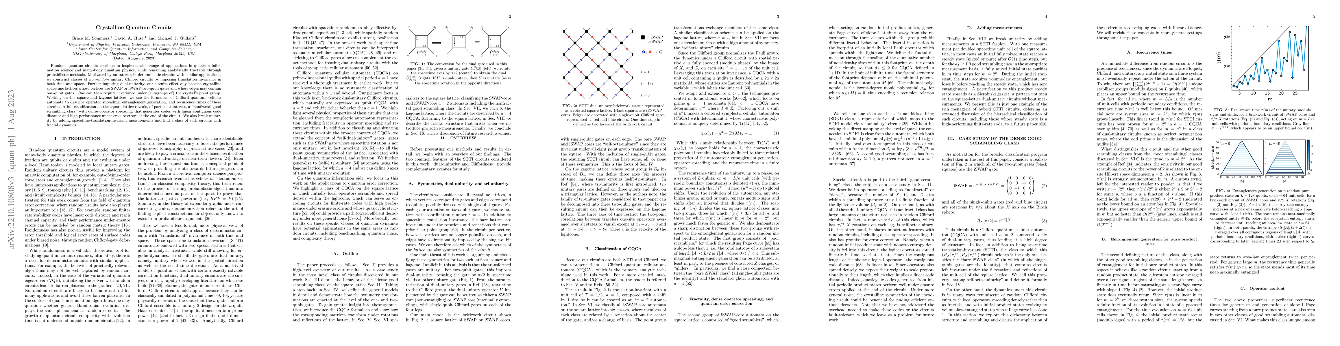 Thumbnail for Crystalline Quantum Circuits