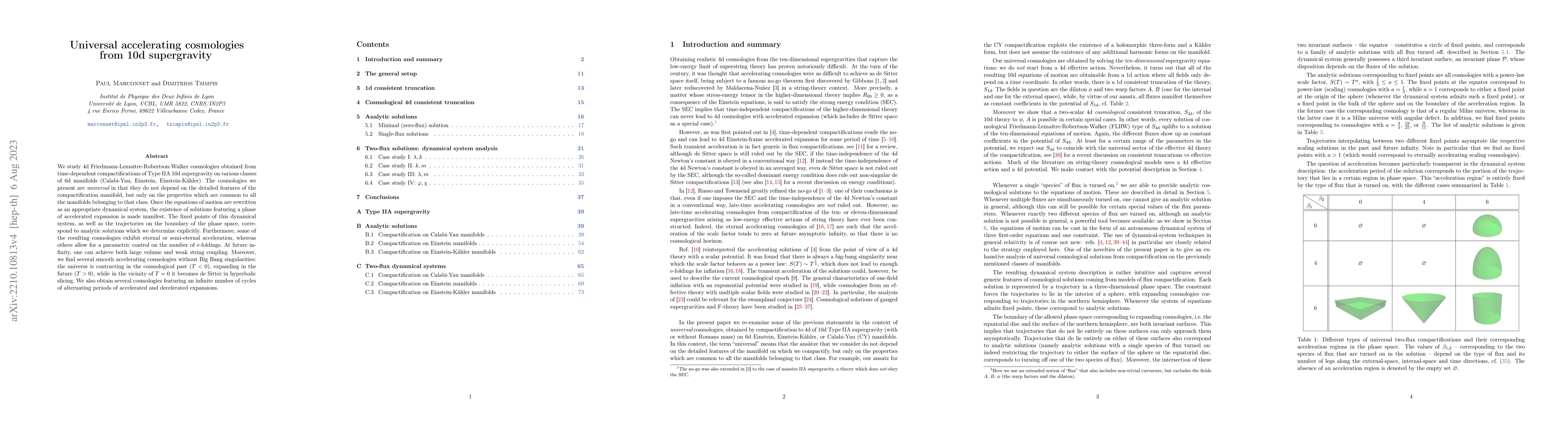 Thumbnail for Universal accelerating cosmologies from 10d supergravity