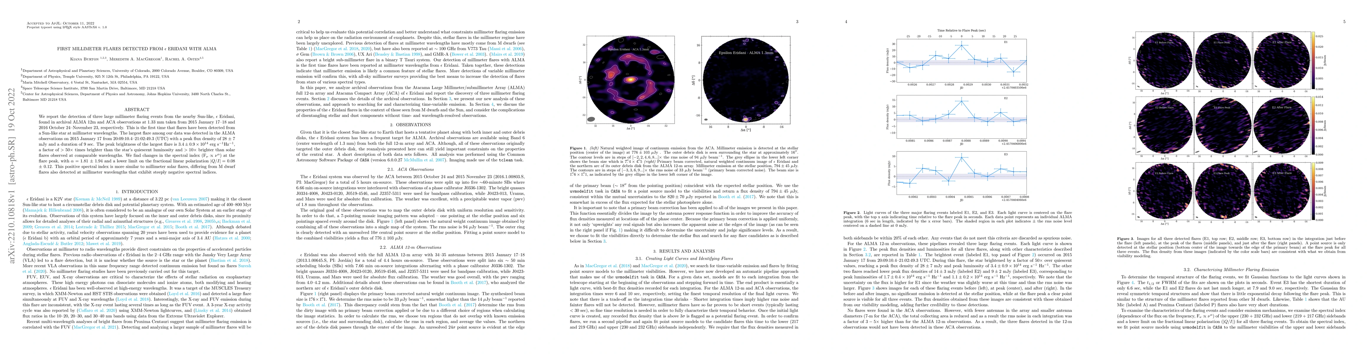 Thumbnail for First Millimeter Flares Detected from Epsilon Eridani with ALMA