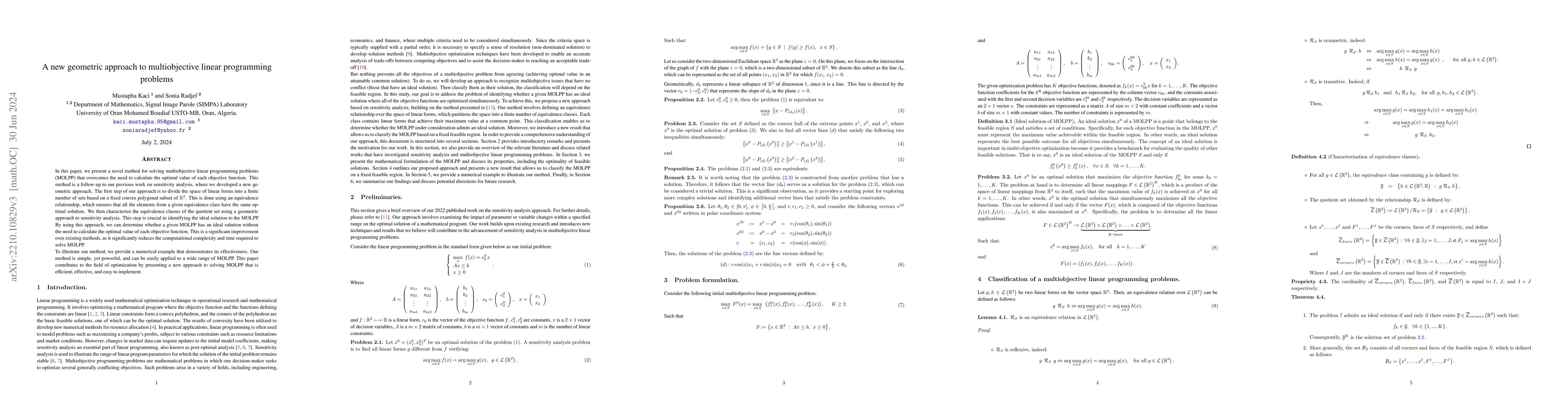Thumbnail for A new geometric approach to multiobjective linear programming problems