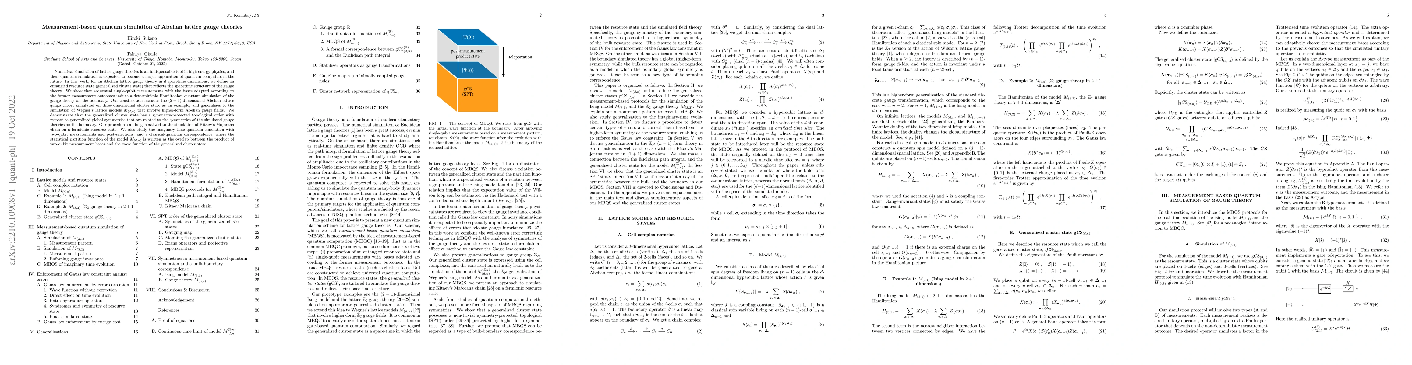 Thumbnail for Measurement-based quantum simulation of Abelian lattice gauge theories