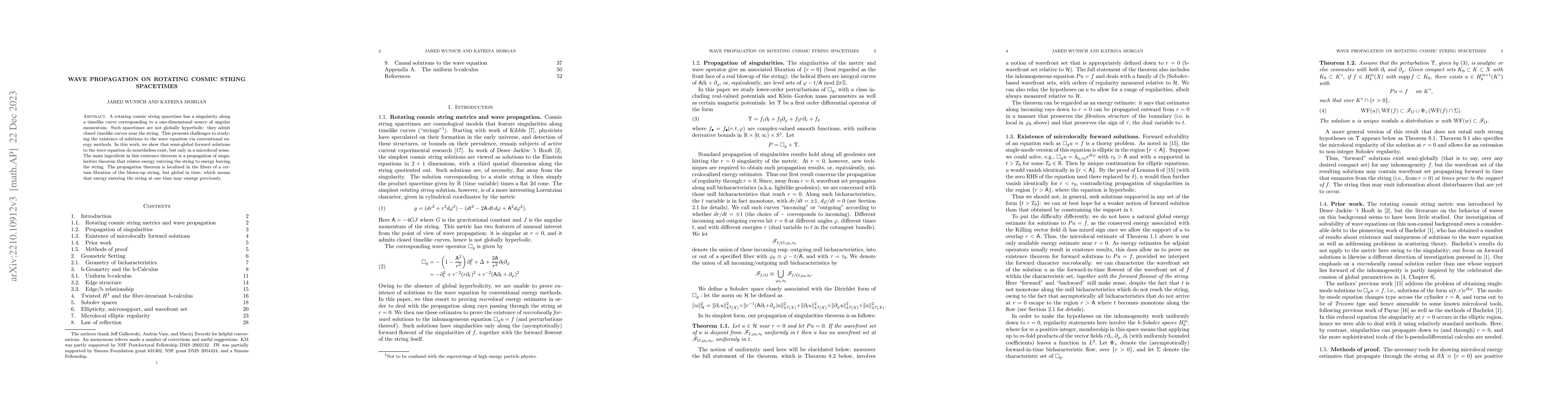 Thumbnail for Wave propagation on rotating cosmic string spacetimes
