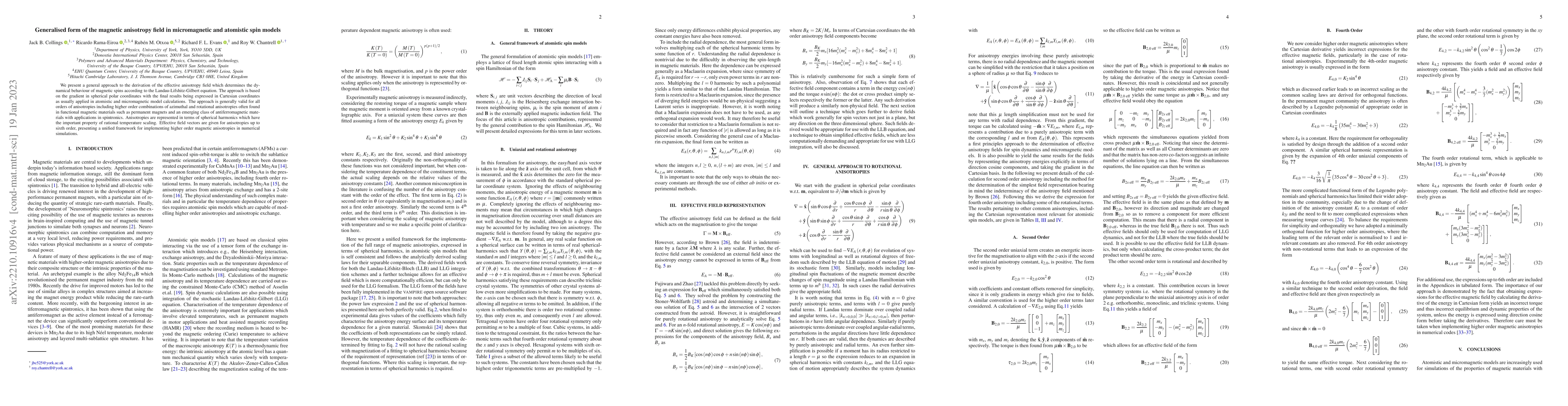 Thumbnail for Generalised form of the magnetic anisotropy field in micromagnetic and
  atomistic spin models