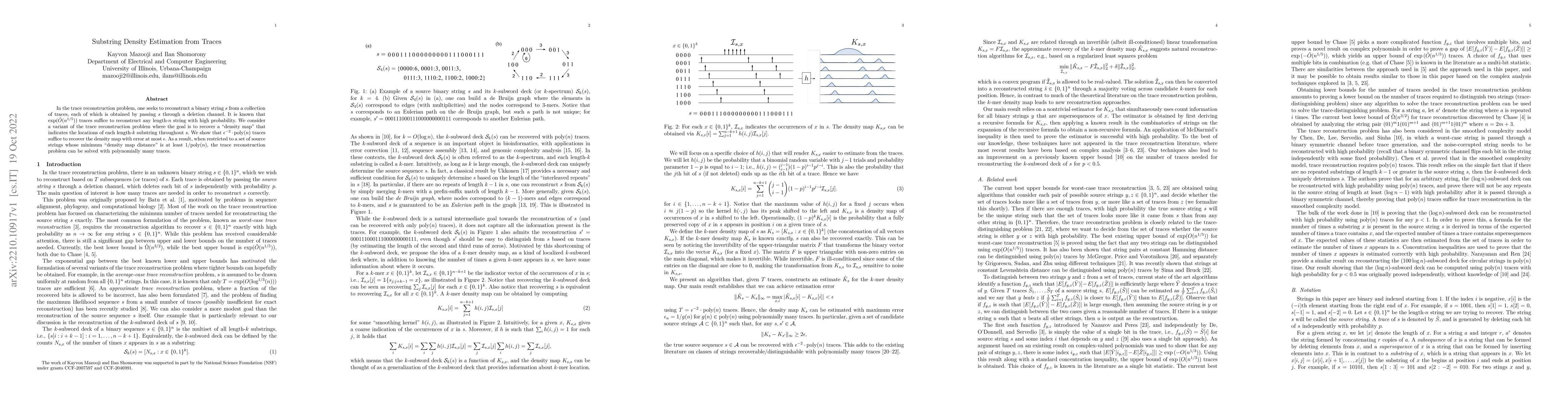 Thumbnail for Substring Density Estimation from Traces