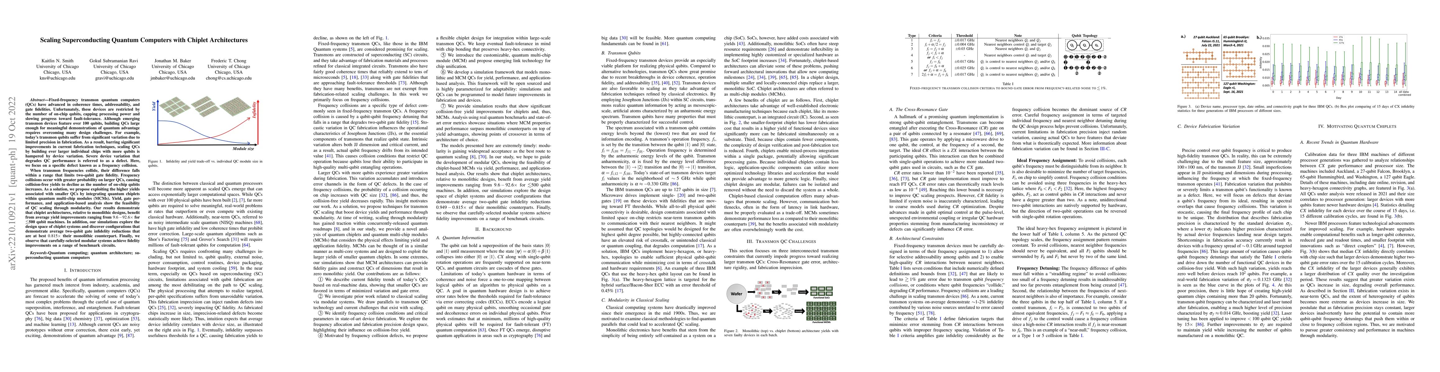 Thumbnail for Scaling Superconducting Quantum Computers with Chiplet Architectures