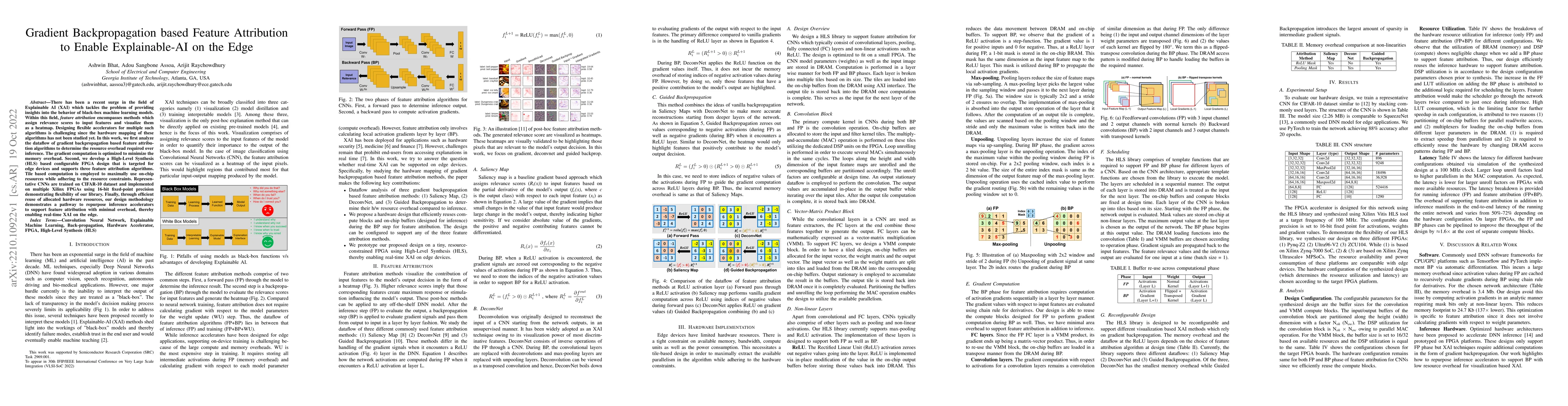Thumbnail for Gradient Backpropagation based Feature Attribution to Enable
  Explainable-AI on the Edge