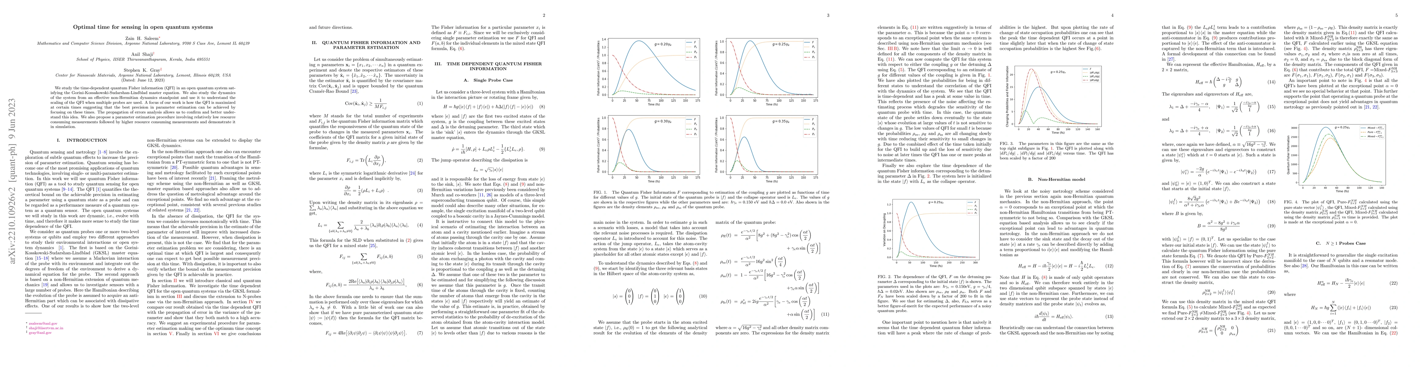 Thumbnail for Optimal time for sensing in open quantum systems