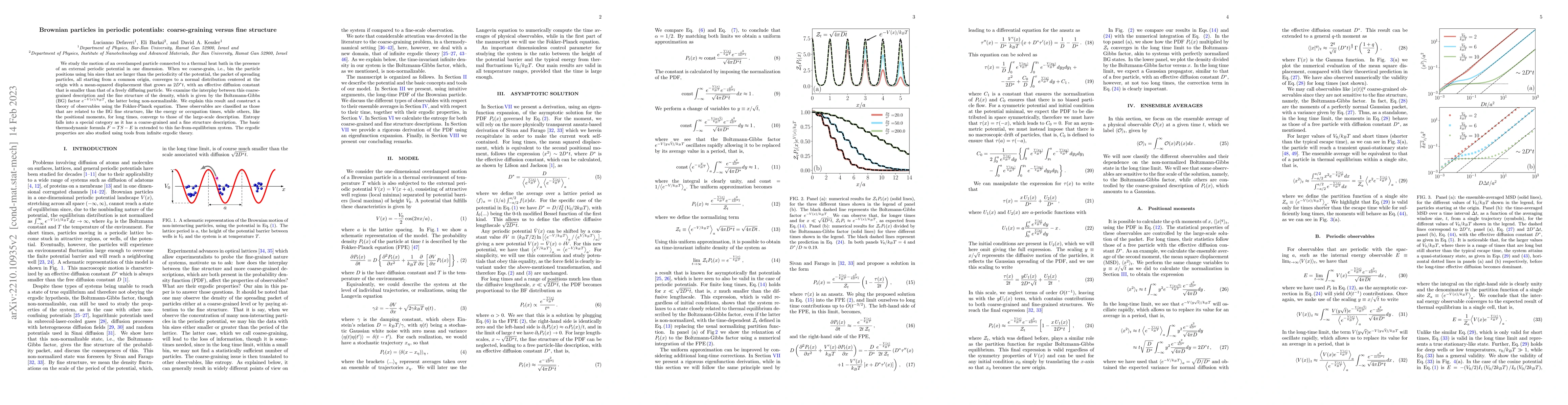 Thumbnail for Brownian particles in periodic potentials: coarse-graining versus fine
  structure