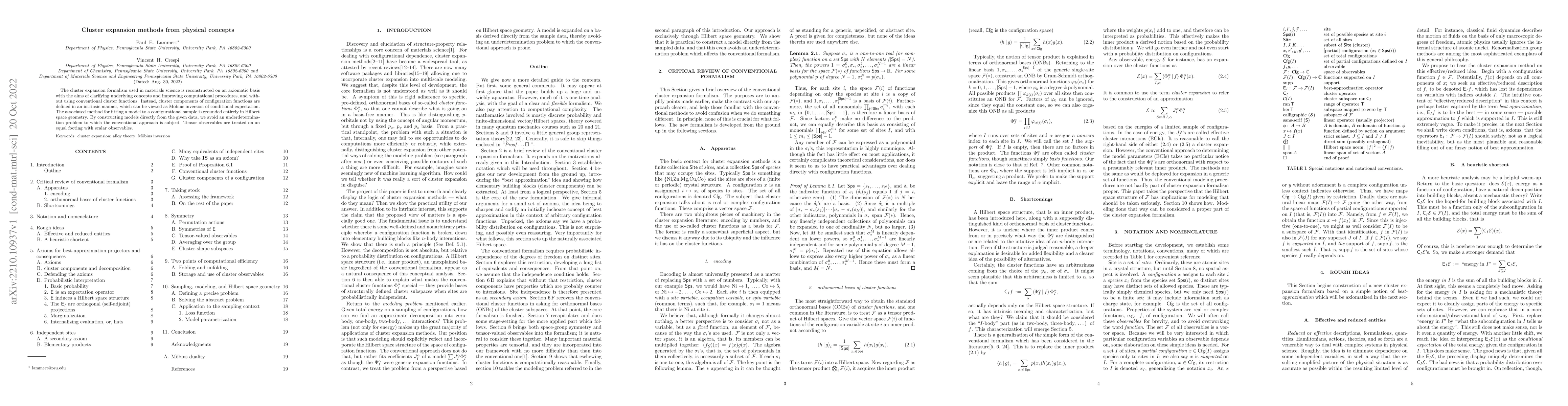 Thumbnail for Cluster expansion methods from physical concepts