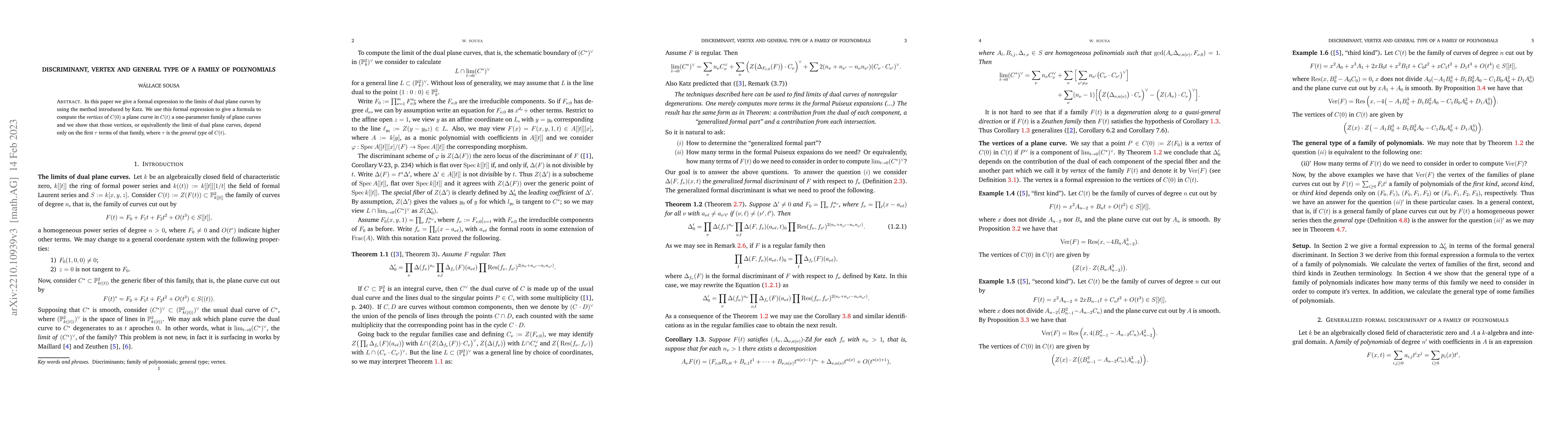 Thumbnail for Discriminant, vertex and general type of a family of polynomials