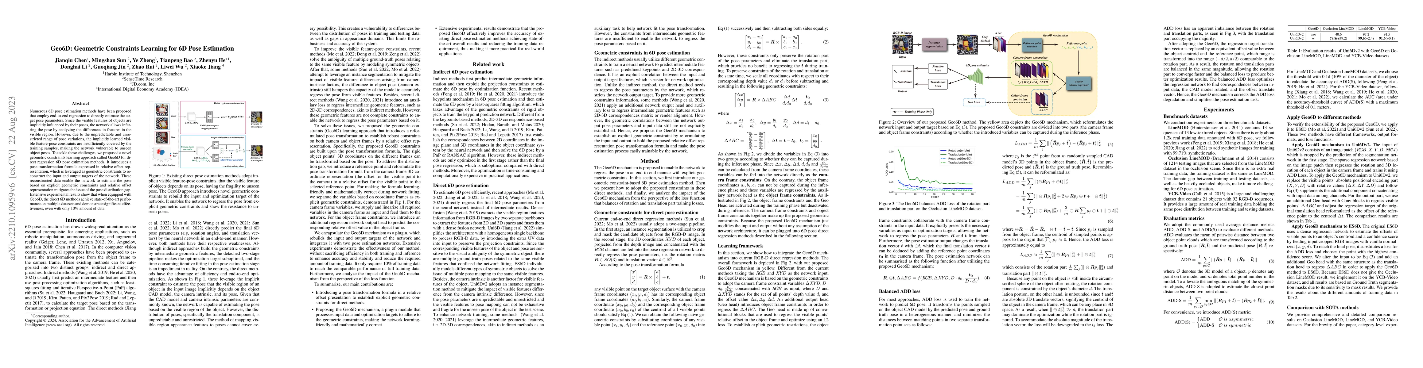 Thumbnail for Geo6D: Geometric Constraints Learning for 6D Pose Estimation